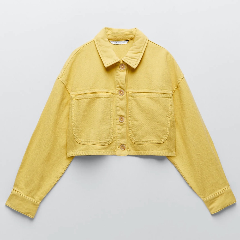 yellow denim jacket size small BRAND NEW with tags